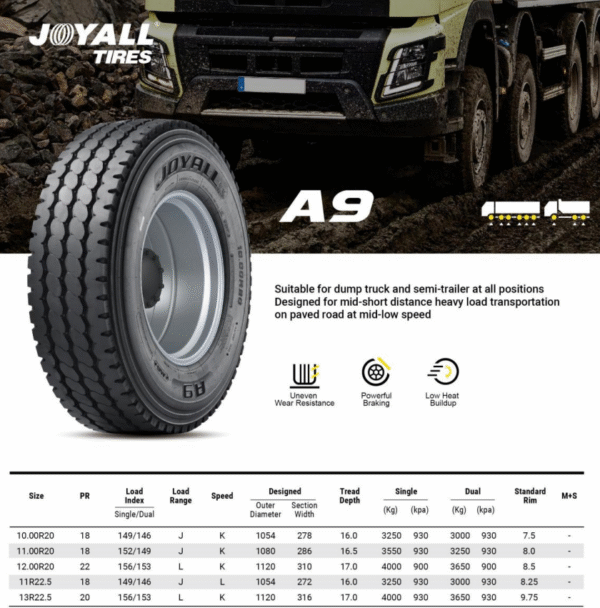 11.00R22.5-A9-PR18- JOYALL - Image 3