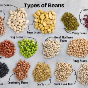 Types of Beans (Red, Pinto, White)